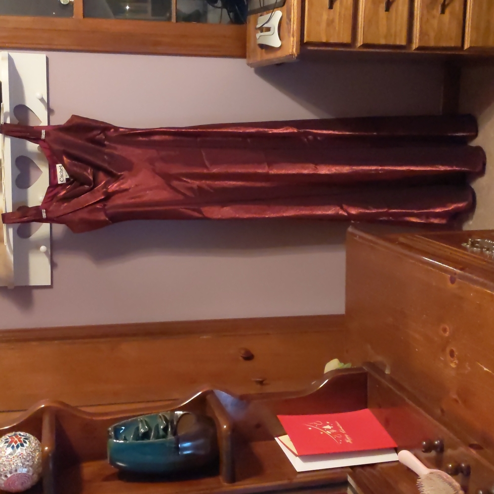 Cachet Vintage Shimmery Red Formal Dress